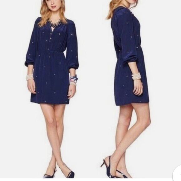 Lilly Pulitzer Dresses & Skirts - Lilly Pulitzer Turner Dress True Navy Silk
MM15